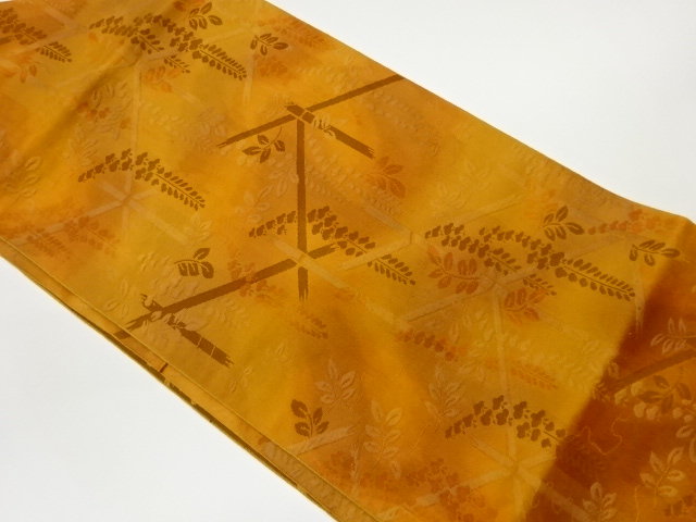 JAPANESE KIMONO / VINTAGE NAGOYA OBI / WOVEN WISTERIA